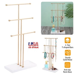 Combining a gold-tone finish with a ring tray, this jewelry rack is ideal for displaying premium pieces. The top tier...