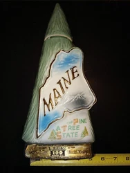 Vintage 1970 Jim Bean Bourbon Whiskey Maine 150th Anniversary Decanter (Empty).