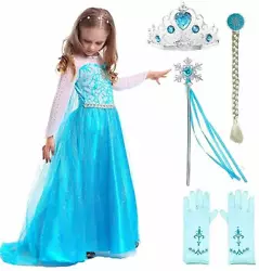 ---⭐ Includes: a pair of gorgeous blue gloves, an enchanting snowflake wand, a shimmering tiara, and a beautiful blue...