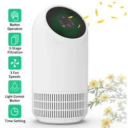 Our H13 HEPA air purifier is a smart choice for bedrooms, living rooms, kitchens and offices. Equivalent to an hour to...