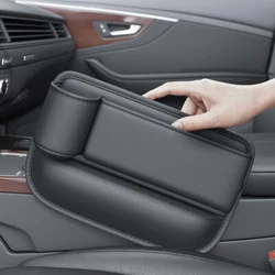 The car seat gap organizer design reasonably use the edge of the seat aperture. PREMIUM MATERIAL.Car seat gap organizer...