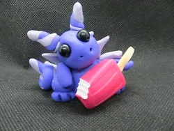 Cute dragon has two tone tail & horns and he loves his ice cream! They are made for mature children to adults. They are...