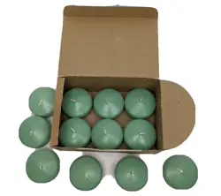 12 New Bougies Flottantes Floating Candles Green Bath Or Pond. See Pics.