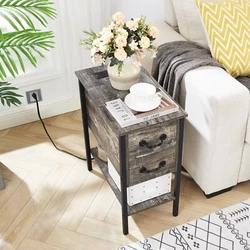 Nightstand Color: B lack ， Gray. Nightstand Size 19.6