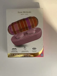 Isaac Mizrahi New York True Wireless Earbuds with charging case. Condition is New. Shipped with USPS Ground Advantage....