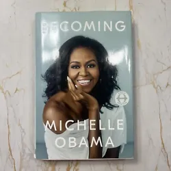 Becoming by Michelle Obama - Hardcover 2018. Dj wear wear heavy with creasing. Stain back cover top. Reading copy