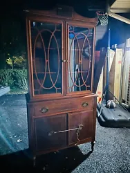 antique china cabinet hutch.
