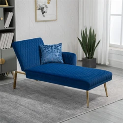 Bring style and character to your living space with this tufted chaise lounge sofa. The velvet fabric encases thick...
