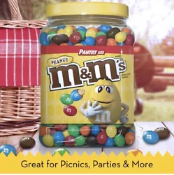 Enjoy roasted peanuts covered in delicious milk chocolate and a colorful candy shell. ,M&MS Peanut Chocolate Candy make...