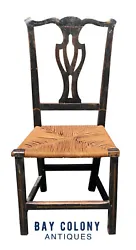 The chair is in its original black painted surface with original stenciling and has everything one could hope for in a...