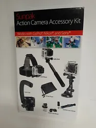 New Sealed Sunpak Action Camera Accessory Kit GoPro Nikon Sony Accessories Mount, Ready to Ship.