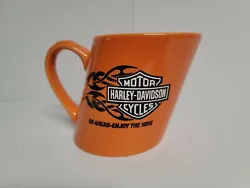 Harley-Davidson Mug 2007 Orange Slanted Go Ahead Enjoy The Ride Coffee Cup Mug. Great for Any Motorcycle Enthusiasts....