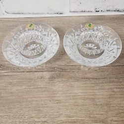 SET OF 2 VOTIVE CANDLE HOLDER. WATERFORD LEAD CRYSTAL. LETS MAKE A DEAL. WONDERFUL ADDITION TO YOUR COLLECTION.