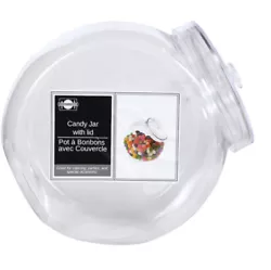 Caterers Corner Plastic Candy Jars with Lids 55oz.. Store your favorite treats in a safe place from kids and pets....