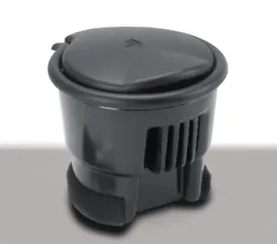Designed to fit in cupholders, the ash cup/ coin holder includes a lid to keep ashes or spare change in place.