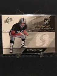 2004 SPX Rookie SS Robert Gallery Game Used Jersey! Raiders. Condition is Very Good. Shipped with USPS Priority Mail.