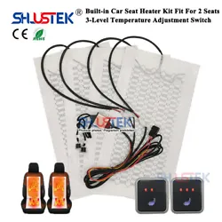 Car seat heater. Two heated pads for one seat: 1pc on back and 1pc on the bottom. With sticker, easy to install. 1 Set...
