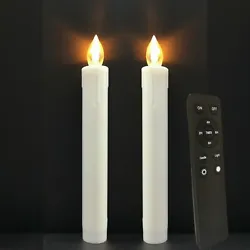 Each candle requires 2 AA batteries(Not included). Colour: Cream White. Realistic Battery Operated Candles: The taper...