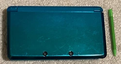 Nintendo 3DS Handheld System Console Aqua Blue Model CTR-001Overall in good condition/May have scratches on...