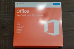 Microsoft Office Professional Plus 2016. 1 PC/Windows. Contains Installation DVD and Product Key with Authenticity...