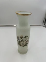Antique Glass Vase With Flowers.