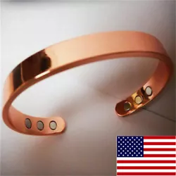 Cuff Bangle Design. Many people report copper bracelets and magnets ease joint pain. Copper bracelet with 6 high...