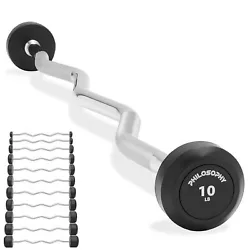 The Philosophy Gym Pre-Loaded EZ Curl Weightlifting Barbell is an excellent option for any lifter, fitness enthusiast,...