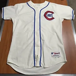 2014 Team Issued Majestic Ryan Sweeney Chicago Cubs TBTC 1937 Game Jersey 50The team wore these on 5/18/14, Sweeney did...