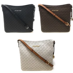Exterior : Back Pocket. Interior 1 zipper pocket & 6slip pockets. Material : Signature PVC / Leather. Zip top closure....