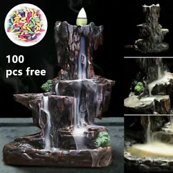 Feature: ➤ 【Health Benefits】 Lit incense sticks or incense cones on a waterfall incense holder, create fresh air,...