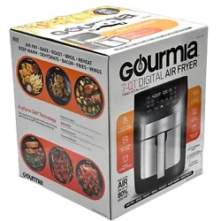 Gourmia 7-Quart Digital Air Fryer. Pre-set 10 One-Touch Cooking Functions. Guided Cooking Prompts with optional Preheat...