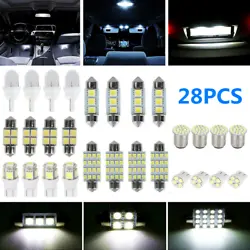(Totally 28PCS). This Interior xenon white LED Kit Will Include The Following bulbs for general applications around the...