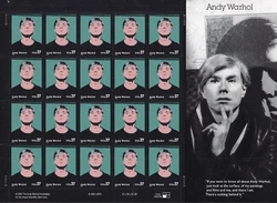 US Scott # 3652. Andy Warhol Mint Sheet of 20. Never hinged; clean and fresh.