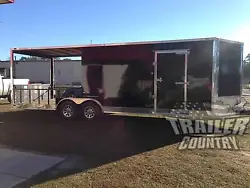 NEW 2023 8.5 X 24 CUSTOM ENCLOSED CARGO-UTILITY TRAILER. w/ Porch & Ramp. 14 Box Space + 10 Open Utility (Total 24...
