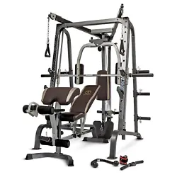 With 3 strength machines and 6 exercise stations, you can perform over 100 exercises all within 1 compact design. This...