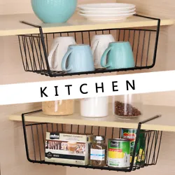 [Sturdy and Durable] The gradually narrow open wire basket easy to reach the item, oblique outward handles can hold the...