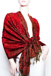 Jacquard Paisley Pashmina. A luxurious pashmina is the perfect fashion accessory for any season.