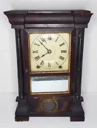 Up for sale is this antique Seth Thomas pillar clock. See photos for more condition details.