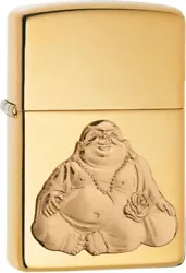 Zippo 29626. Zippo Windproof Lighter with Emblem of a Laughing Buddha.