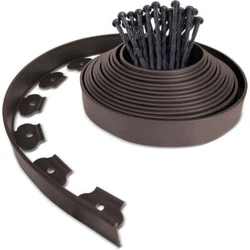 Bordure de jardin plastique 10m avec 30 piquets vert Bordure de jardin plastique 10m avec 30 piquets gris Bordure de...