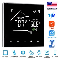 (APP: Wisen). -【New 0.1°F/0.1°C HD LCD Touch Screen】The new 0.1°F/0.1°C thermostat has an elegant appearance,...