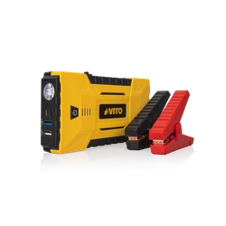 Booster de démarrage 13000 mAh VITO. Courant de démarrage : 300A. Courant de crête : 800A. Lampe LED intégrée....