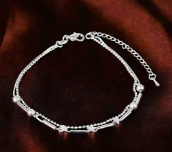 ❥ The anklet can be easily adjusted. 【Premimum Quality 】 Layering anklets have a silver color. It is delicate and...