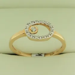 10K Yellow Gold Fashion Ring. 0.005 CTW Diamond. Size 7 but this can be resized by any reputable jeweler.