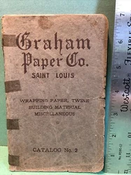 this small catalog contains 106 pages, the spine has been taped long ago, and the second page has a tear coming out of...