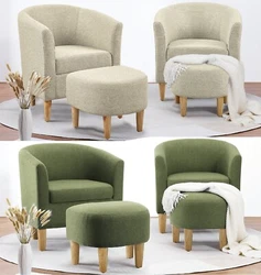 【Mid Century Modern Comfy ArmChair Style】The perfect detail and solid wood legs of this mid century modern chair...