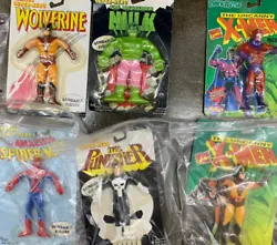 XMEN BENDIE BENDEM SET OF 6 FIGURES MOC MARVEL SUPER HERO JUST TOYS. Condition is New. Shipped with USPS Priority Mail.