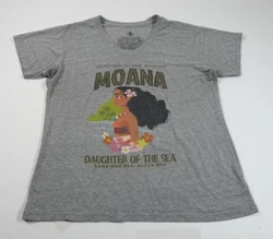 Disney Womens Moana V-Neck Graphic T-Shirt Sz XL Some Paint Staining Shirt Is Pre Owned Showing Some Wear Such As Some...