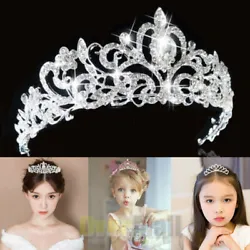 Tiara Height(Max): Approx 5cm. Made of strong Plated Alloy and Rhinestone,non-breakable and discolor. 1 x Bridal...