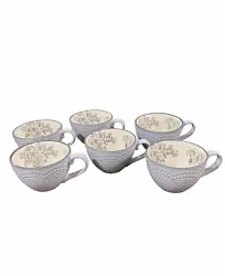 6 Pfaltzgraff “Gabriela Gray” Coffee/Tea Mug Set. This beautiful set of mugs have been unused. No chips, cracks, or...